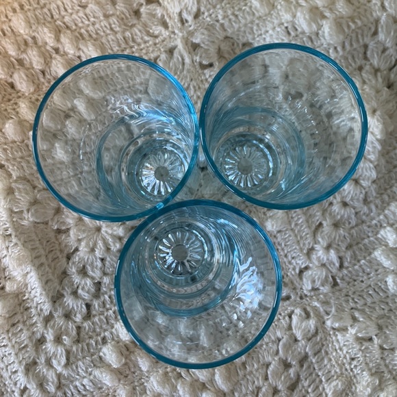 Three vintage aqua glass tumblers in mint condition - Picture 2 of 5